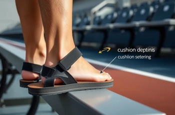 Four recovery sandals designed to reduce plantar fasciitis discomfort after court time.