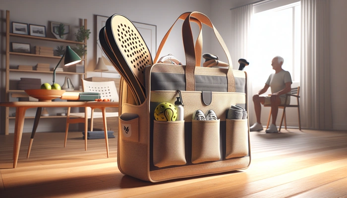 ESTARER Pickleball Tote Bag with Shoe Compartment and Paddle Storage