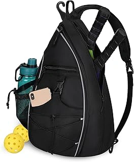Goloni Lightweight Pickleball Sling Bag with Fence Hook and Safety Pocket