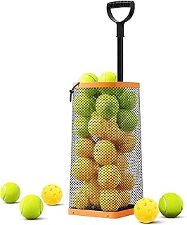 ZUKNC Lightweight Tennis Ball Hopper Holds 50+ Tennis Balls or 40+ Pickleballs
