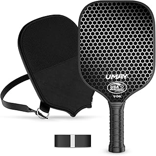 Pickleball Paddle, Pro 8 oz, Thermoformed 3K Carbon Fiber, 16mm PP Honeycomb Core