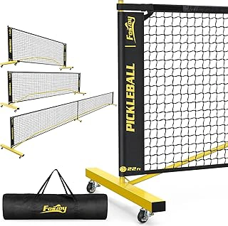 Fostoy Portable 3-in-1 Pickleball Net Set with Wheels