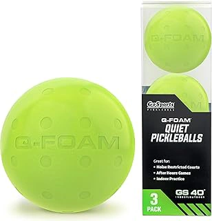 GoSports GS 40 Q-Foam Pickleballs - Quiet Foam Balls for Indoor or Outdoor Practice