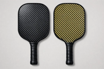 Compare how carbon fiber and Kevlar paddle faces handle vibration and impact stress