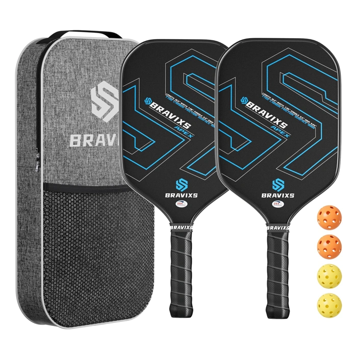 USAPA Approved T700 Raw Carbon Fiber Pickleball Paddles Set of 2 with Friction Surface