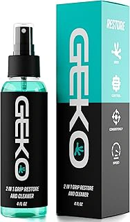 Geko 2-in-1 Grip Restore & Cleaner – #1 Golf, Basketball, Football, Volleyball, and Baseball Grip Spray – Restores Grip, Shoe & Glove Traction, Removes Dirt & Oil, Restores Control & Consistency