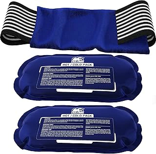 Reusable Hot and Cold Therapy Gel Ice Packs (3-Piece Set) for Injuries