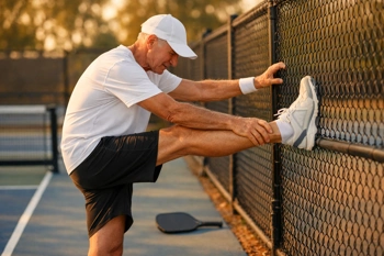 Learn why stretching after pickleball becomes more critical with age and which muscle groups need attention.