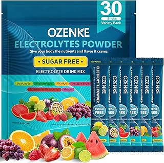 Sugar-Free Electrolyte Powder Packets, 30 Sticks, 6 Flavors